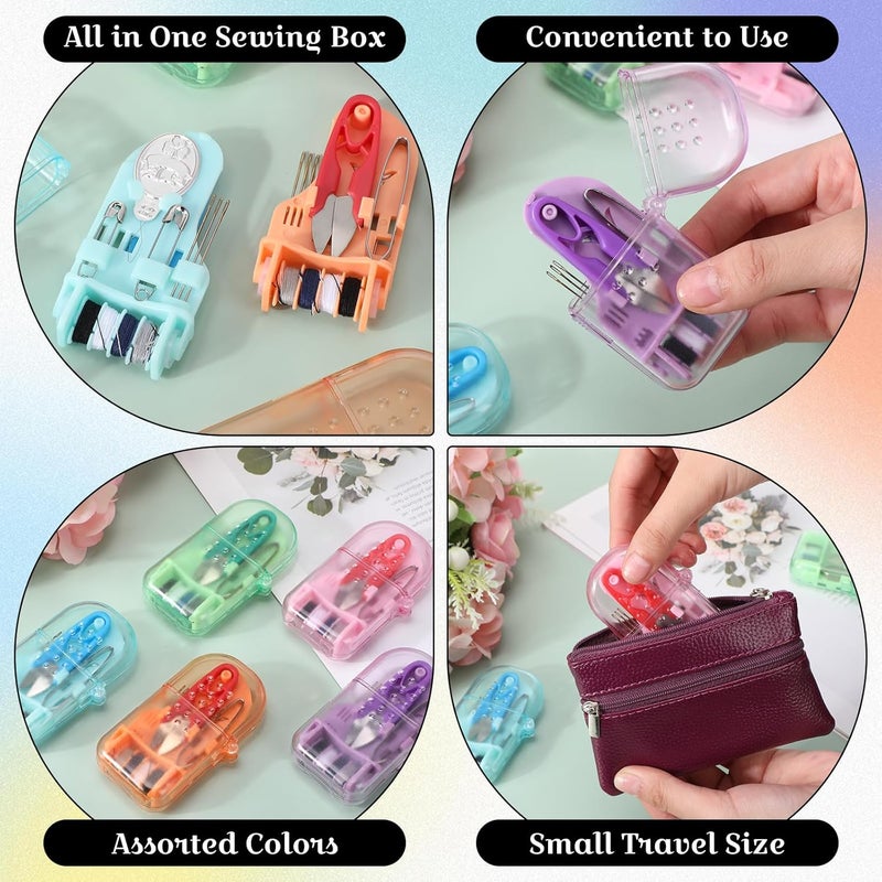 Solsew 40 Pieces Mini Travel Sewing Kit Bulk Portable Small Emergency Sewing Kit Box for Traveler Hotel Charity Homeless Christmas Stocking Stuffer Gift - Image 3